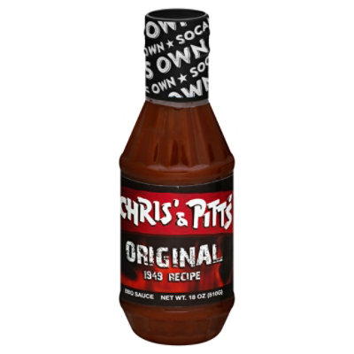 Chris & Pitts Sauce BBQ Original - 18 Oz - Image 1