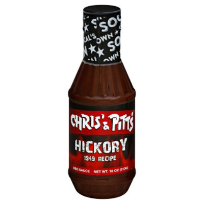 Chris & Pitts Sauce BBQ Hickory - 18 Oz