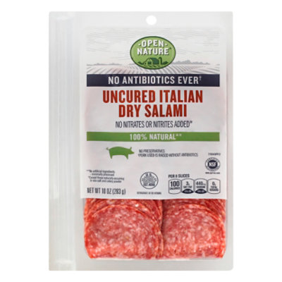 Open Nature Salami Uncured 100% Natural Italian Dry - 10 Oz - Image 3