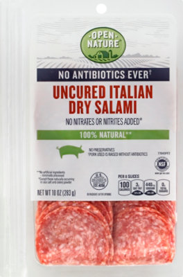 Open Nature Salami Uncured 100% Natural Italian Dry - 10 Oz - Image 2