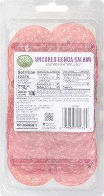 Open Nature Salami Uncured 100% Natural Genoa - 4 Oz - Image 7