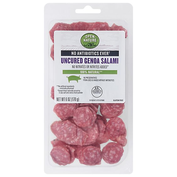 Open Nature Salami Nuggets Uncured 100% Natural Genoa - 6 Oz