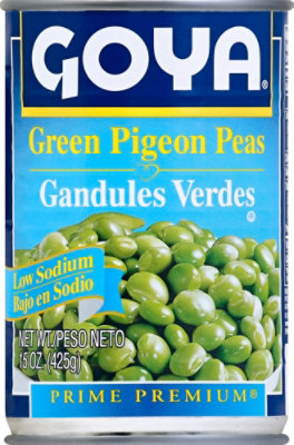 Goya Prime Premium Peas Green Pigeon Low Sodium Can - 15 Oz - Image 2