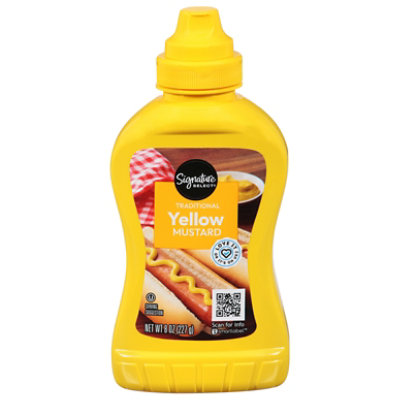 Signature SELECT Mustard Traditional Yellow Bottle - 8 Oz - Image 3