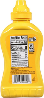 Signature SELECT Mustard Traditional Yellow Bottle - 8 Oz - Image 7