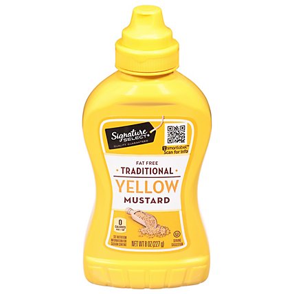 Signature SELECT Mustard Traditional Yellow Bottle - 8 Oz - Image 1
