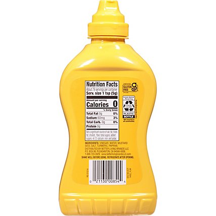 Signature SELECT Mustard Traditional Yellow Bottle - 14 Oz - Image 6