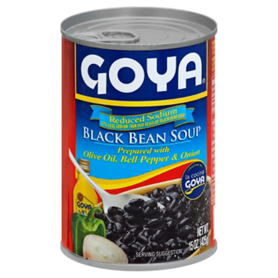 Goya Soup Black Bean Reduced Sodium Can - 15 Oz - Image 1