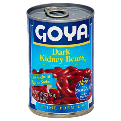 Goya Prime Premium Beans Kidney Dark Low Sodium Can - 15.5 Oz - Image 1