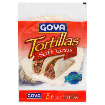 Goya Tortillas Flour Soft Tacos Bag 8 Count - 12.67 Oz - Image 1