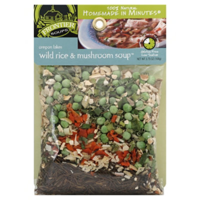 Frontier Soups Soup Mix Homemade In Minutes Gluten Free Wild Rice & Mushroom - 3.75 Oz