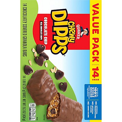 Quaker Chewy Dipps Granola Bars Chocolate Chip Value Pack - 14-1.09 Oz - Image 6