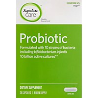 Signature Care Probiotic Dietary Supplement 10 Strains Of Bacteria Capsule - 28 Count - Image 2