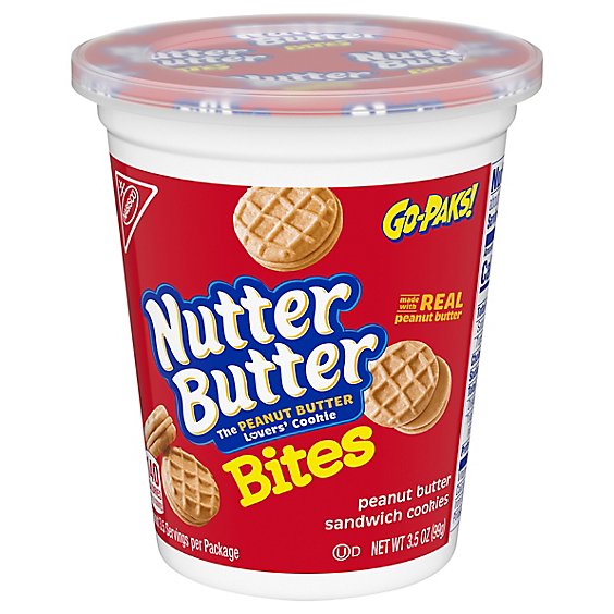 Nutter Butter Cookies Sandwich Peanut Butter Bites Go Packs - 3.5 Oz
