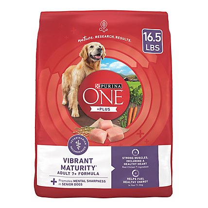 Purina ONE Vibrant Maturity Chicken Dry Dog Food - 16.5 Lb - Image 1