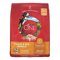 Purina ONE Smartblend Natural Chicken And Rice Dry Dog Food - 31.1 Lb - Image 1