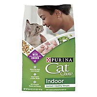 Cat Chow Cat Food Dry Indoor Blend Of Proteins With Accents Of Garden Greens - 3.15 Lb - Image 1