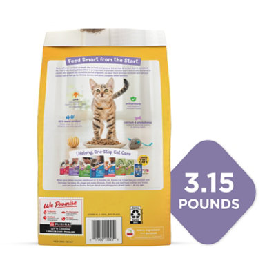 Purina Kitten Chow Kitten Food Healthy Development with Real Chicken Dry Kitten Food - 3.15 Lb - Image 2