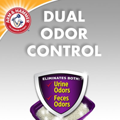 ARM & HAMMER Double Duty Dual Advanced Odor Control Scented Clumping Cat Litter - 40 Lb - Image 2