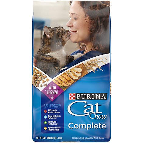 Purina Cat Chow Cat Food Dry Complete Chicken - 3.15 Lb