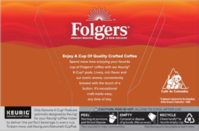 Folgers Colombian Decaffeinated Coffee Medium Roast Keurig K-Cup Pods Box - 12 Count - Image 5