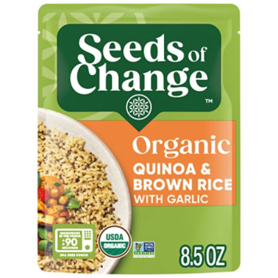 SEEDS OF CHANGE Organic Rice Brown & Quinoa With Garlic - 8.5 Oz