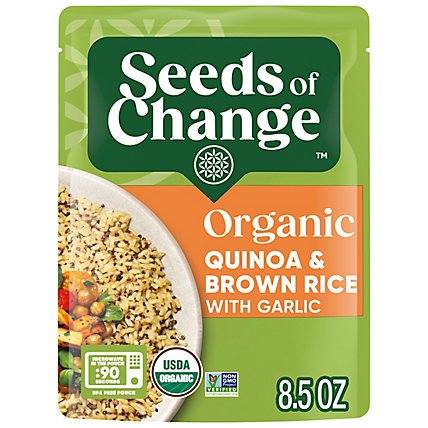 SEEDS OF CHANGE Organic Rice Brown & Quinoa With Garlic - 8.5 Oz - Image 1