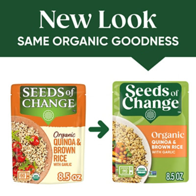 SEEDS OF CHANGE Organic Rice Brown & Quinoa With Garlic - 8.5 Oz - Image 4