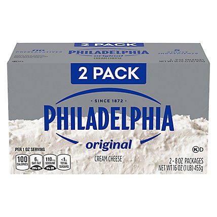 Philadelphia Original Cream Cheese for a Keto and Low Carb Lifestyle Bricks - 2-8 Oz - Image 2