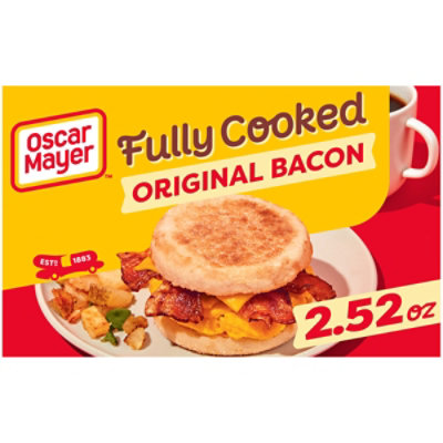 Oscar Mayer Original Fully Cooked Bacon Slices Box - 2.52 Oz - Image 1