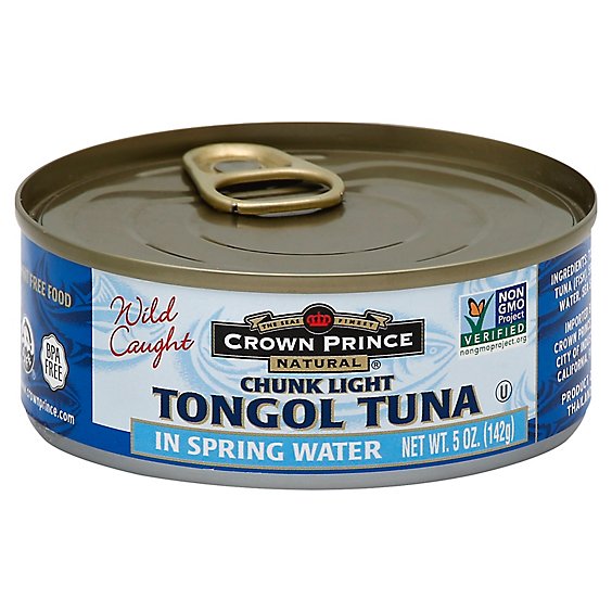 Crown Prince Tuna Tongol Chunk Light in Spring Water - 5 Oz