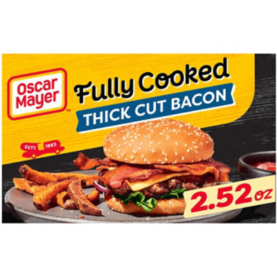 Oscar Mayer Fully Cooked Thick Cut Bacon - 2.52 Oz - 7-9 slices - Image 1