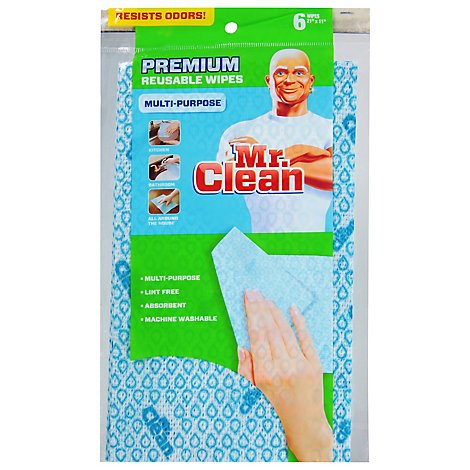 Mr. Clean Wipes Reusable Premium - 6 Count