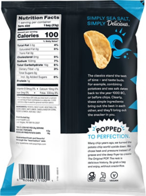 popchips Popped Chip Snack Sea Salt Potato - 0.8 Oz - Image 6