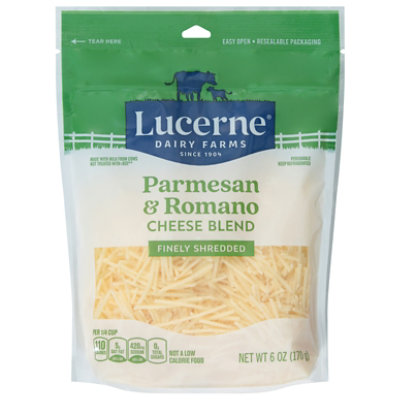 Lucerne Cheese Finely Shredded Parmesan & Romano - 6 Oz