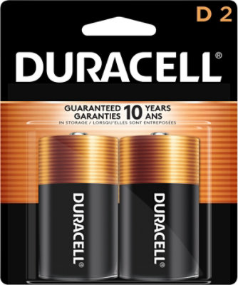 Duracell CopperTop D Alkaline Batteries - 2 Count - Image 1