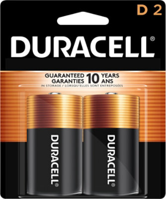 Duracell CopperTop D Alkaline Batteries - 2 Count