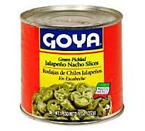 Goya Peppers Jalapeno Green Pickled Nacho Slices Can - 11 Oz