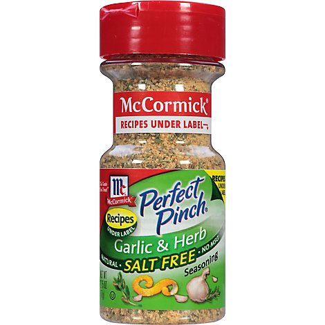 McCormick Perfect Pinch Garlic & Herb Salt Free Seasoning - 2.75 Oz
