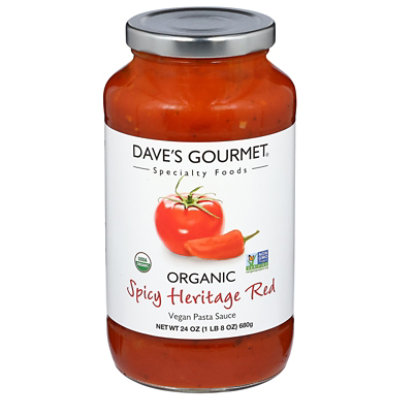 Daves Gourmet Organic Pasta Sauce Spicy Heirloom Jar - 25.5 Oz - Image 3
