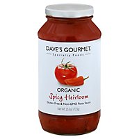 Daves Gourmet Organic Pasta Sauce Spicy Heirloom Jar - 25.5 Oz - Image 1