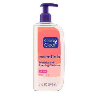 Clean & Clear Essentials Facial Cleanser Foaming Step 1 - 8 Fl. Oz. - Image 1