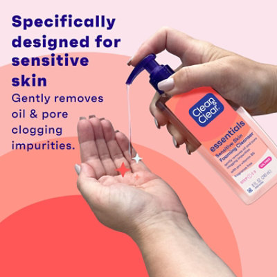 Clean & Clear Essentials Facial Cleanser Foaming Step 1 - 8 Fl. Oz. - Image 2