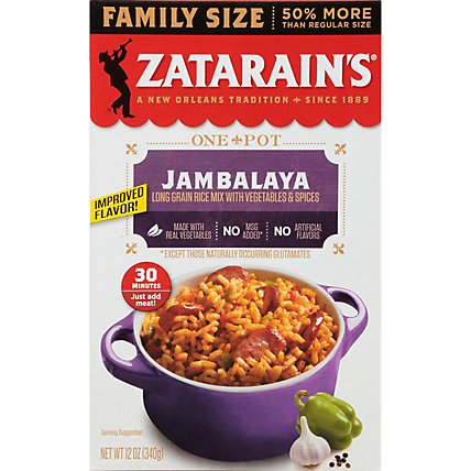 Zatarain's Family Size Jambalaya Rice Dinner Mix - 12 Oz - Image 1