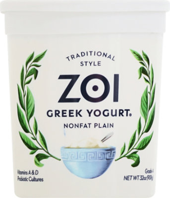 Zoi Greek Yogurt Plain Nonfat - 32 Oz - Image 2