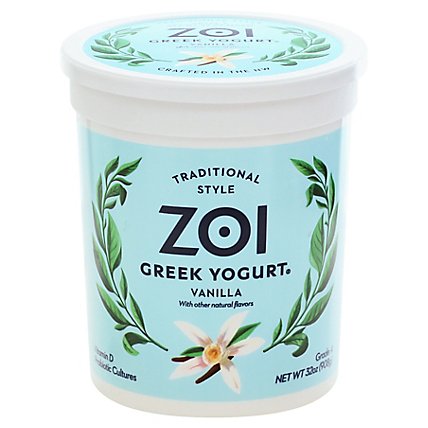 Zoi Greek Yogurt Vanilla - 32 Oz - Image 3