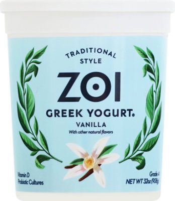 Zoi Greek Yogurt Vanilla - 32 Oz - Image 2