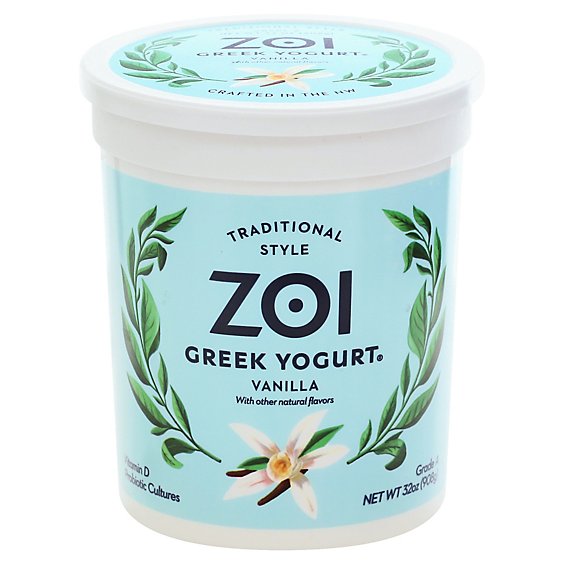 Zoi Greek Yogurt Vanilla - 32 Oz