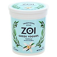 Zoi Greek Yogurt Vanilla - 32 Oz - Image 1