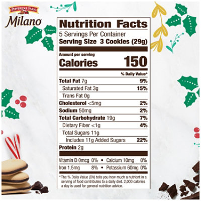 Pepperidge Farm Milano Slices Chocolate Peppermint Cookies - 5 Oz - Image 3